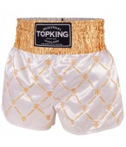 Top King TKTBS-212 Шорты Тайский Бокс Белые с Золотом