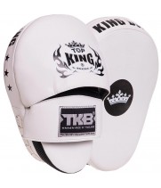 Top King TKFMS Лапы Боксерские Тайский Бокс Гнутые Белые