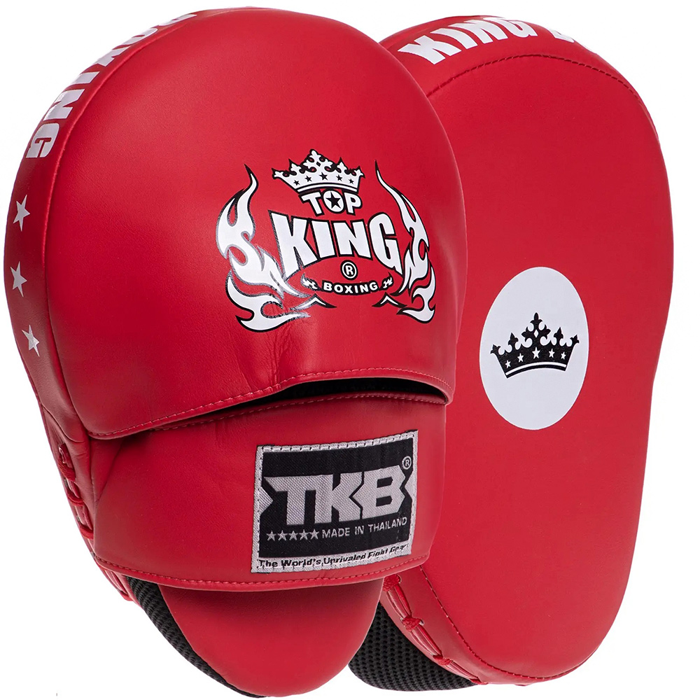 Top King TKFMS Лапы Боксерские Тайский Бокс Гнутые Красные