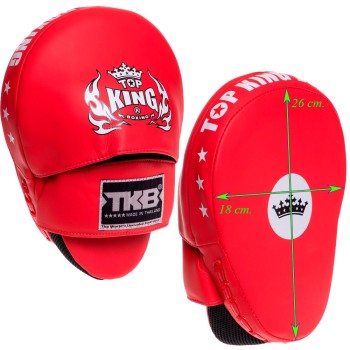 Top King TKFMS Лапы Боксерские Тайский Бокс Гнутые Красные
