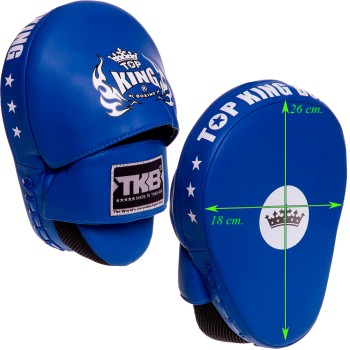 Top King TKFMS Лапы Боксерские Тайский Бокс Гнутые Синие