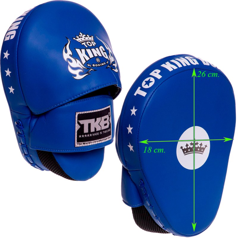 Top King TKFMS Лапы Боксерские Тайский Бокс Гнутые Синие