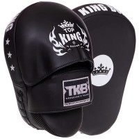 Top King TKFMS Лапы Боксерские Тайский Бокс Гнутые Черные