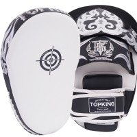 Top King TKFME "Kanok" Лапы Боксерские Тайский Бокс Узор Бело-Черные