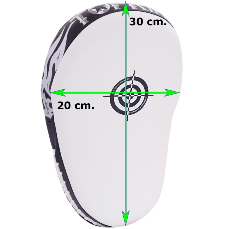 Top King TKFME "Kanok" Лапы Боксерские Тайский Бокс Узор Бело-Черные