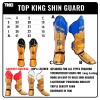 Top King TKSGCT-CN01 Защита Голени Тайский Бокс "Happiness Chinese" Золото с Синим
