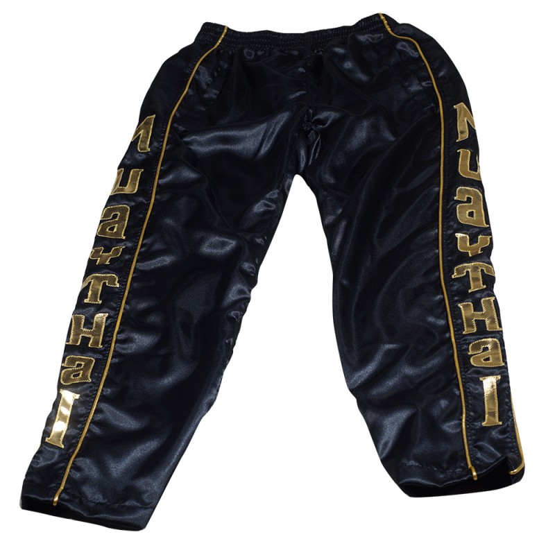 Top King TKTRS-006 Тренировочный Костюм Тайский бокс Черный с Золотом	