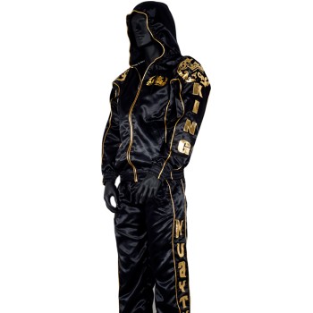 Top King TKTRS-006 Тренировочный Костюм Тайский бокс Черный с Золотом	