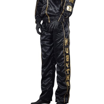 Top King TKTRS-006 Тренировочный Костюм Тайский бокс Черный с Золотом	