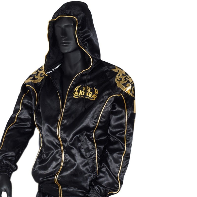 Top King TKTRS-006 Тренировочный Костюм Тайский бокс Черный с Золотом	