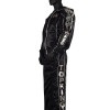 Top King TKTRS-005 Тренировочный Костюм Тайский бокс Черный с Серебром	