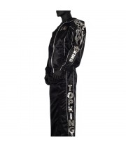 Top King TKTRS-005 Тренировочный Костюм Тайский бокс Черный с Серебром	