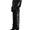 Top King TKTRS-005 Тренировочный Костюм Тайский бокс Черный с Серебром	