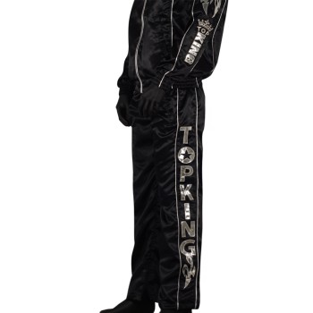 Top King TKTRS-005 Тренировочный Костюм Тайский бокс Черный с Серебром	