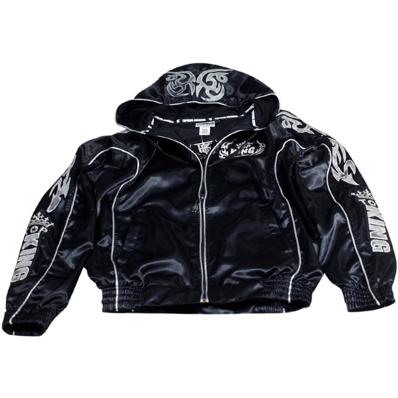 Top King TKTRS-005 Тренировочный Костюм Тайский бокс Черный с Серебром	