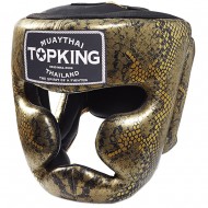 Top King TKHGSS-02 Боксерский Шлем Тайский Бокс "Super Snake" Золото (Черное)