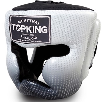 Top King TKHGSS-01 Боксерский Шлем Тайский Бокс "Super Star" Белый	