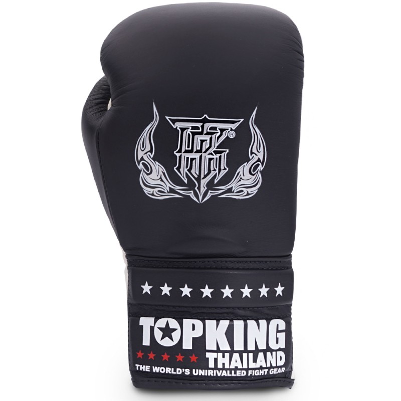 Top King "Competition Official" Боксерские Перчатки Тайский Бокс Черно-Белые