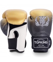 Top King "Super Star" Боксерские Перчатки Тайский Бокс с Сеткой Золотые