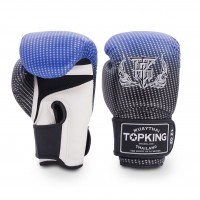 Top King "Super Star" Боксерские Перчатки Тайский Бокс с Сеткой Синие