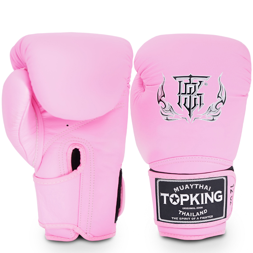 Top King "Super" Боксерские Перчатки Тайский Бокс Розовые