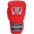 Top King "Super" Боксерские Перчатки Тайский Бокс Красные