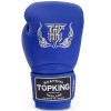 Top King "Super" Боксерские Перчатки Тайский Бокс Синие