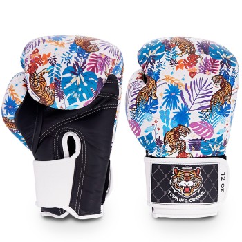Top King "Wild Tiger" Боксерские Перчатки Тайский Бокс White