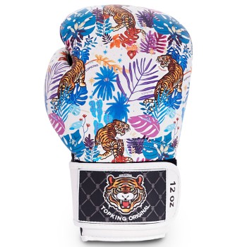 Top King "Wild Tiger" Боксерские Перчатки Тайский Бокс White
