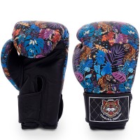 Top King "Wild Tiger" Боксерские Перчатки Тайский Бокс Black