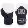 Top King "Blend-01" Боксерские Перчатки Тайский Бокс Черные с Белым