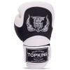 Top King "Blend-02" Боксерские Перчатки Тайский Бокс Черные с Белым