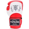 Top King "Blend-02" Боксерские Перчатки Тайский Бокс Белые с Красным