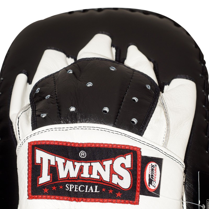 Twins Special PML23 Тайские Лапы-Пады Гибрид "Hybrid Focus Mitts" Тайский Бокс Черно-Белые