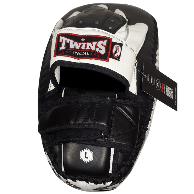 Twins Special PML23 Тайские Лапы-Пады Гибрид "Hybrid Focus Mitts" Тайский Бокс Черно-Белые