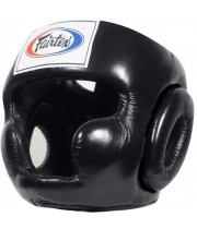 Fairtex HG3 Боксерский Шлем Тайский Бокс "Full Coverage Style" Черный