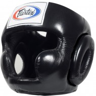 Fairtex HG3 Боксерский Шлем Тайский Бокс "Full Coverage Style" Черный