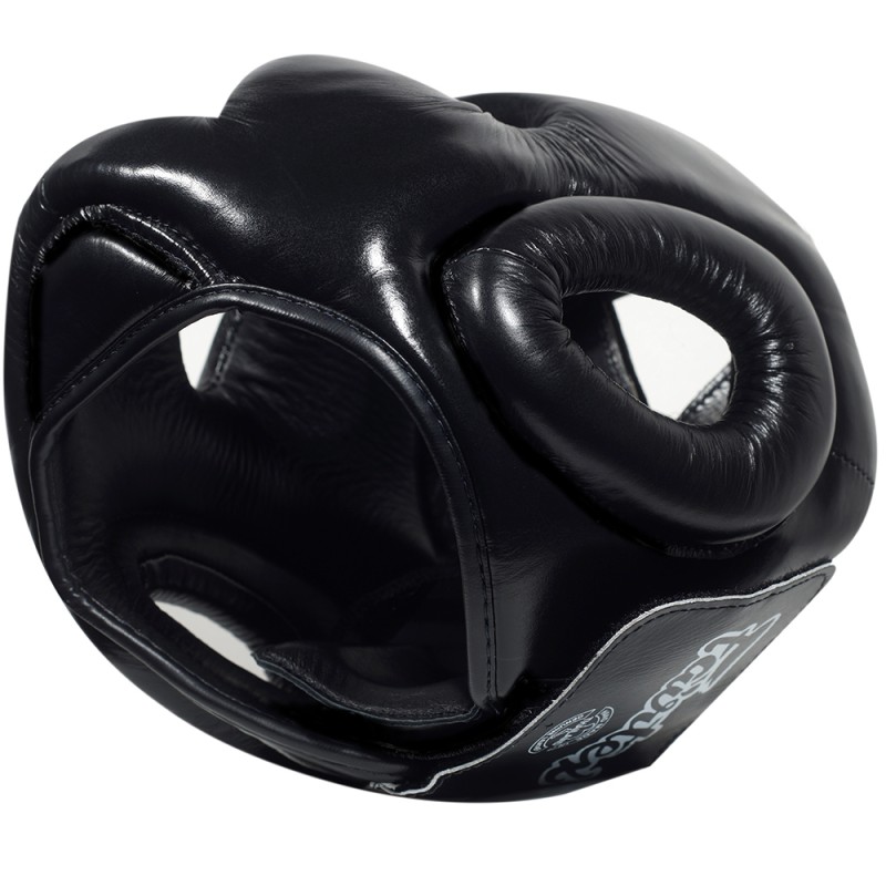 Fairtex HG3 Боксерский Шлем Тайский Бокс "Full Coverage Style" Черный