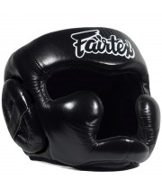 Fairtex HG13 Боксерский Шлем Тайский Бокс Открытая Макушка "Diagonal Vision Sparring" Черный