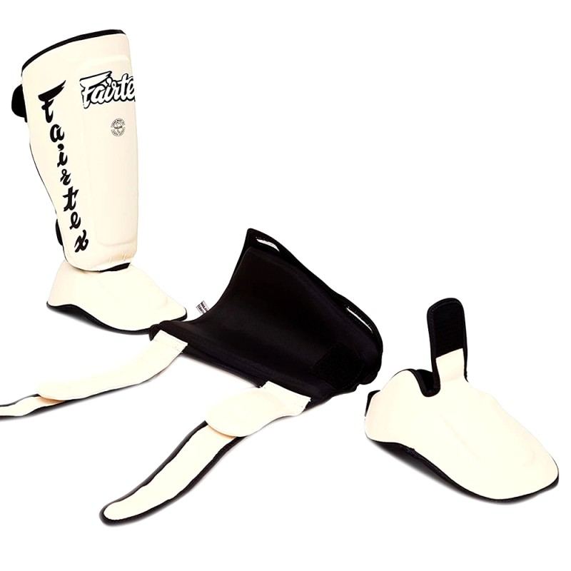 Fairtex SP7 Защита Голени "Twister Detachable In-Step" Разборная Белый