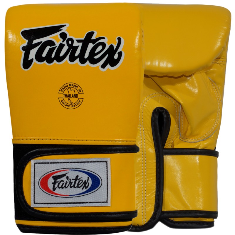 Fairtex TGT7 Снарядные Перчатки Закрытый Большой Палец Желтые