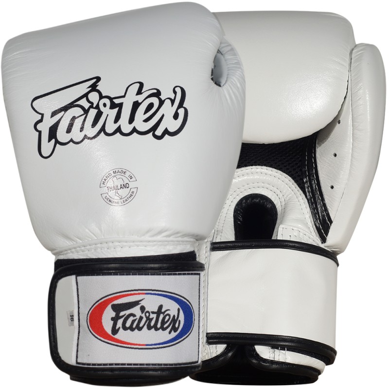 Fairtex BGV1-BR "Breathable" Боксерские Перчатки c Сеткой Белые 
