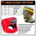 Top King TKHGPT (CC) Боксерский Шлем Бампер Тайский Бокс "Head Guard Pro Training" Красный