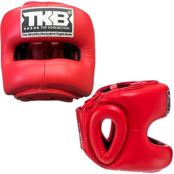 Top King TKHGPT (CC) Боксерский Шлем Бампер Тайский Бокс "Head Guard Pro Training" Красный