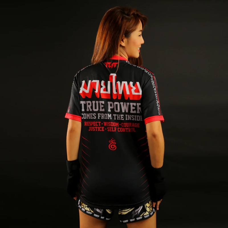 TUFF Футболка Тайский Бокс Тренировочная "True Power Double Tiger Black"