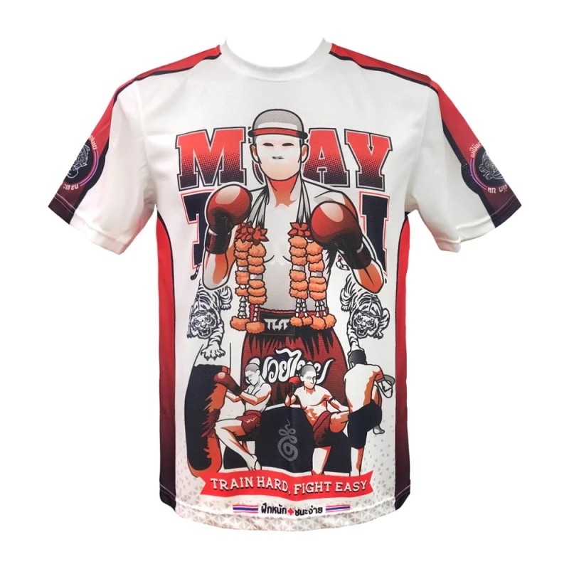 TUFF Футболка Тайский Бокс Тренировочная "Training Motivation Train Hard Fight Easy