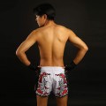  ШОРТЫ ТАЙСКИЕ TUFF MUAY THAI SHORTS RETRO STYLE DOUBLE TIGER WITH RED TEXT