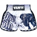 TUFF Шорты Тайский Бокс Ретро Стиль "White War Elephant"