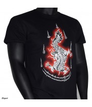ФУТБОЛКА ТАЙСКАЯ ХЛОПОК SAK YANT DRAGON MANGKORN TATTOO