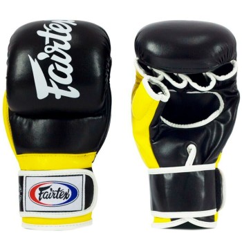 Fairtex FGV18 ММА Перчатки Спарринговые Черные с Желтым	
